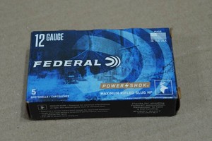 5 Federal Power-Shok 12 Gauge 2-34 Rifled HP Slugs
