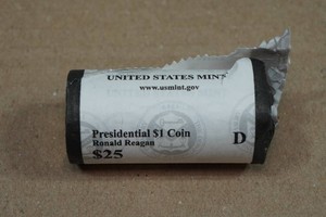 $25 Roll of Uncirculated US Presidential $1 Coin Ronald Reagan - Denver