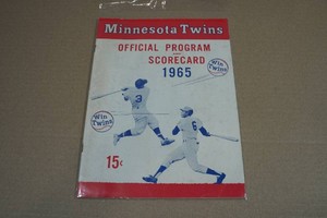 Vintage 1965 Minnesota Twins Official Program and Score Card
