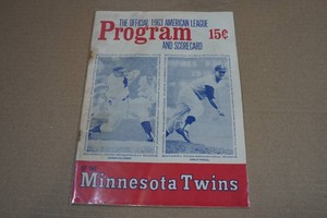 Vintage 1963 Minnesota Twins Official Program and Score Card