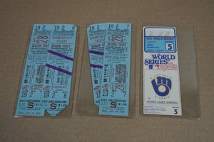 Vintage Season Tickets and World Series Ticket