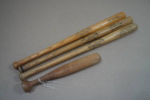 Vintage Wooden Memorabilia Bats