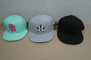 3 Baseball Hats - San Diego Padres, Houston Astros, Kansas City Royals