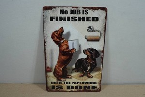 Vintage Style Metal Sign - No Job is Finished