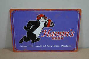 Vintage Style Metal Sign - Hamms Beer