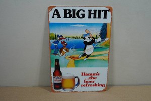 Vintage Style Metal Sign - Hamms Beer