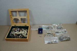 Vintage Costume Jewelry and Box