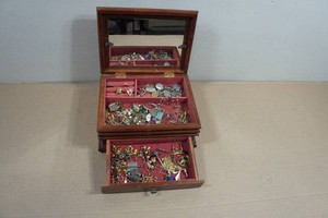 Vintage Costume Jewelry and Box