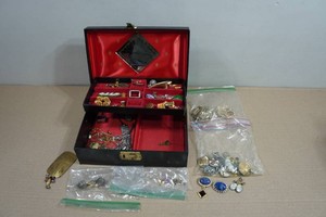 Vintage Costume Jewelry and Box