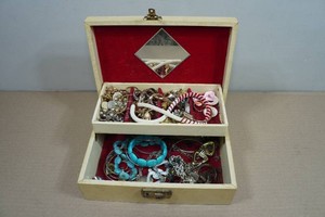 Vintage Costume Jewelry and Box
