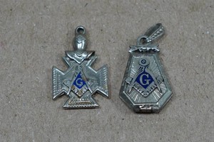2 Vintage Masonic Pendants