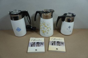 Vintage Corning Ware Electric and Stovetop Percolators