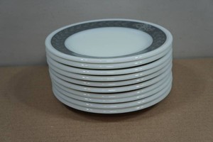 Set of Ten Vintage Pyrex Milk Glass Plates