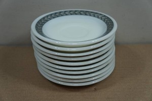 Set of Ten Vintage Anchor Hocking Milk Glass Plates