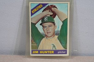 1966 Topps Jim Catfish Hunter Rookie Baseball Card