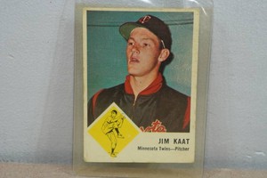 1963 Fleer Jim Kaat Baseball Card