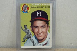1954 Topps Johnny Logan Baseball Card