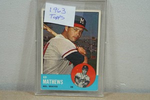 1963 Topps Ed Mathews Baseball Card