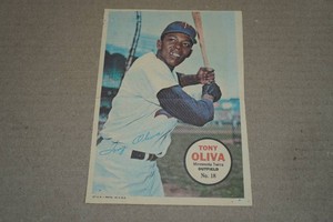 1968 Topps Tony Oliva Baseball Poster