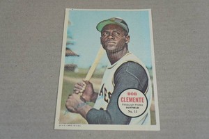 1968 Topps Bob Clemente Baseball Poster