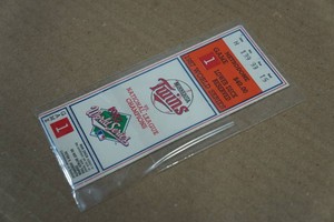 1987 World Series Game 1 Ticket Stub