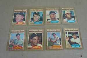 Topps Sporting News Baseball Cards - Spahn, Robinson, Cepeda, Drysdale