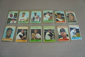 1964 Topps Baseball Cards - Lolich, Stargell, Aaron, Alou