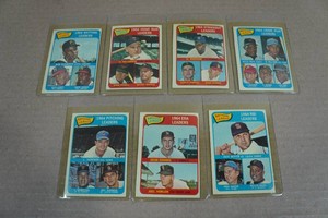 1965 Topps Baseball Leader Cards - Killebrew, Aaron, Mays, Marichal
