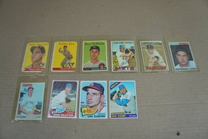 Baseball Cards - Kaline, Wilhelm, Fox, Aparicio
