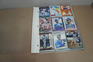 Binder of Ken Griffey Jr Baseball Cards
