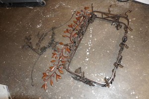 Antique Metal Pot Holder and Wall Dcor