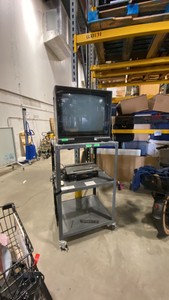 Cart with NEC TV (628133) Untested/As Is
