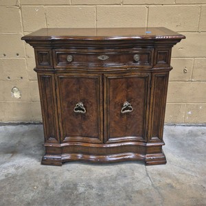 Henredon burl walnut commode cabinet