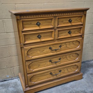 United tall boy dresser