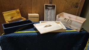 wooden boxes