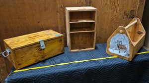 assorted wooden boxes