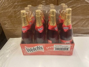 Welchs Sparkling Strawberry 12.25 Oz Bottles - Case of 12
