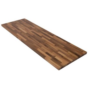 HARDWOOD REFLECTIONS 5 ft. L x 30 in. D Unfinished Walnut Butcher Block Desktop with Square Edge