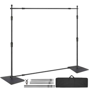 SVOPES 120 in. x 120 in. Backdrop Stand, Arbor Heavy Duty Backdrop Stand with Carbon Steel Base, Adjustable Support