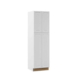 Hampton Bay Designer Series Melvern 24 in. W x 24 in. D x 90 in. H Assembled Shaker Tall Pantry Kitchen Cabinet in White