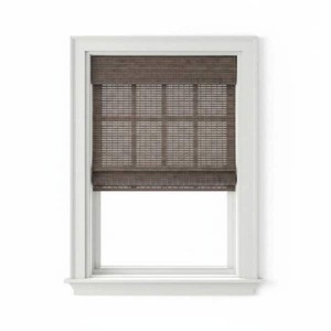 Home Decorators Collection 54 in W X 48 in L Warm Gray Harborside Cordless Bamboo Roman Shade