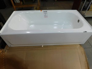Bootz Industries Aloha 60 in. x 30 in. Alcove Soaking Bathtub with Right Drain in White