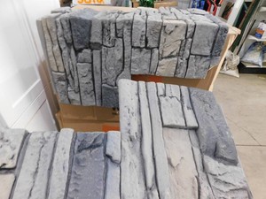 56 Panels of - GenStone 42 in. x 12 in. Stacked Stone Northern Slate Faux Stone Siding Panel