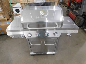 Nexgrill 4 Burner Stainless Steel Propane Gas Grill with Side Burner