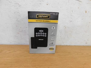 New Defiant Radius Matte Black Single Cylinder Electronic Keypad Deadbolt Lock