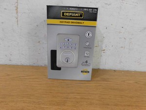 Defiant Radius Satin Nickel Single Cylinder Keypad Deadbolt Lock
