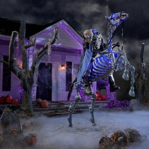 Home Accents Holiday 8.5 FT Grave & Bones Giant-Sized Animated LED Knight Frostbane