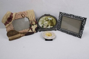 Decorative Photo Frame Assortment - Ornate, Floral & Shoe Designs (Lot of 4)