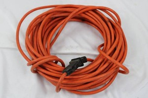 Orange Extension Cord With Male Plug and Female Receptacle
