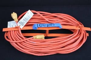 100-Foot Orange Outdoor Extension Cord 100 ft